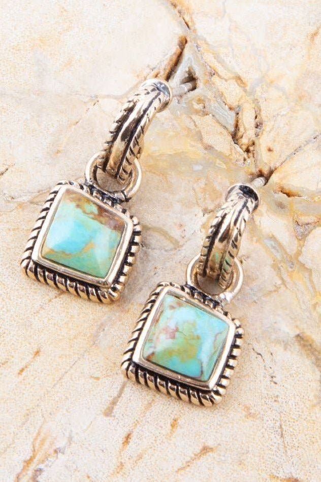 Roped Around Turquoise Earrings
