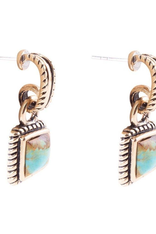 Roped Around Turquoise Earrings