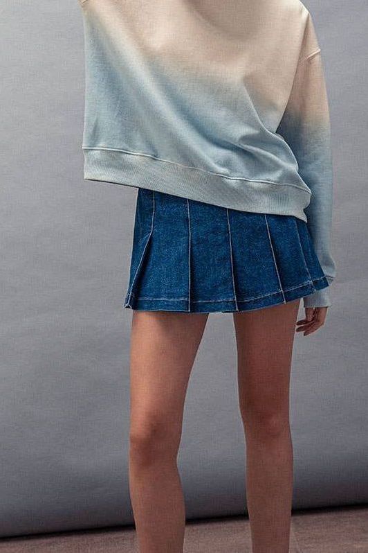 Angela Ombré Dip Sweater |Blue