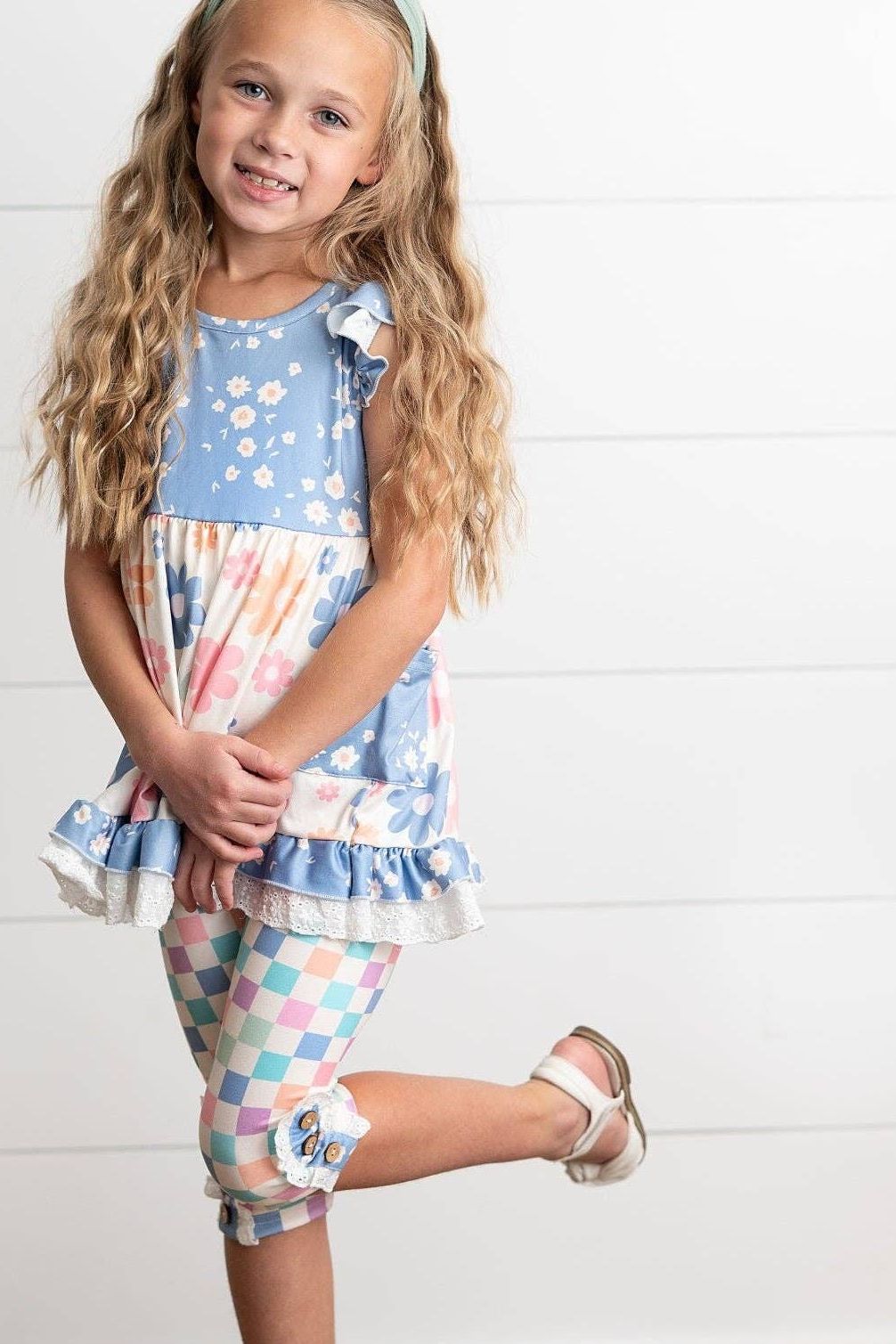 Periwinkle Retro Flower Set