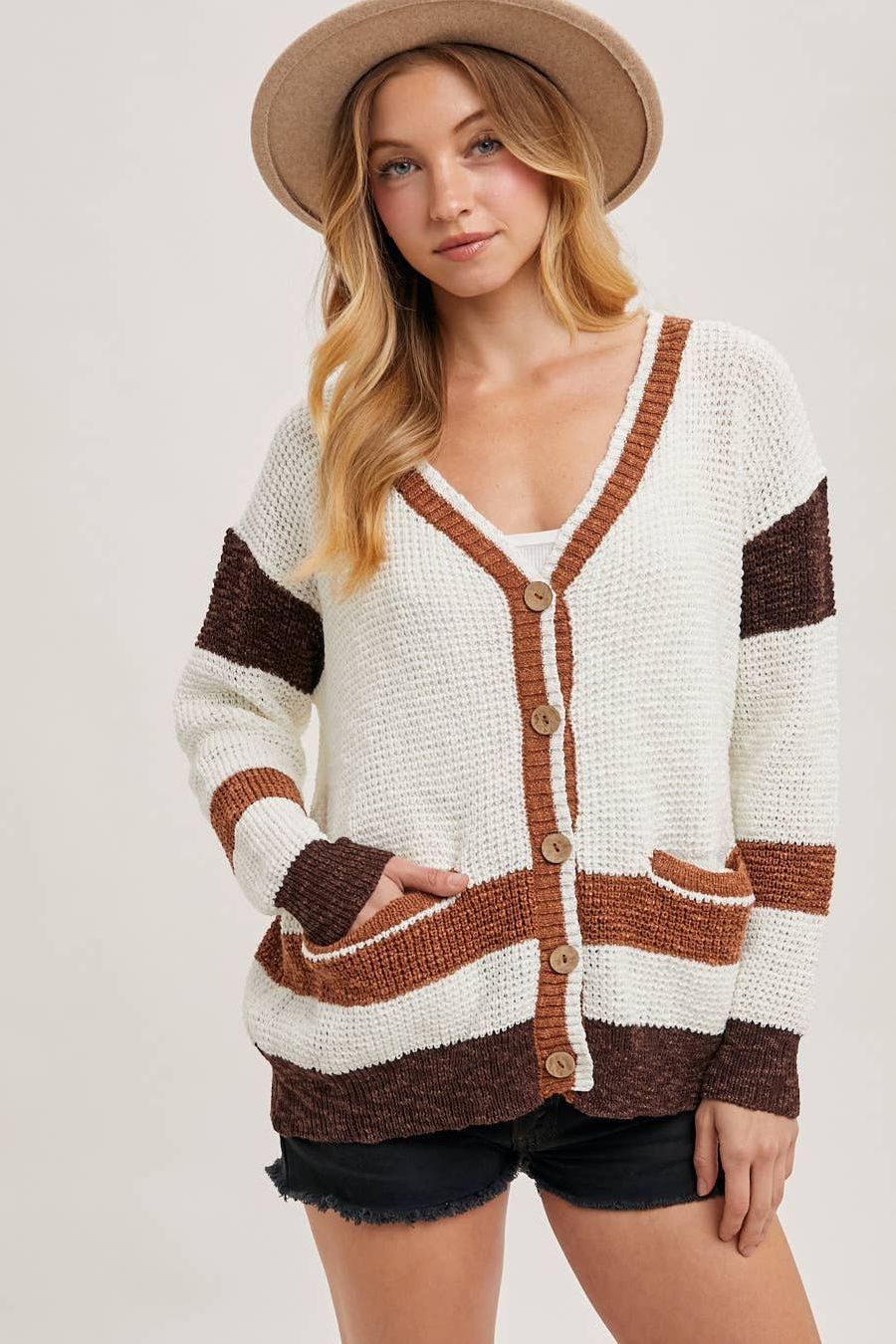 Regan Color Block Cardigan