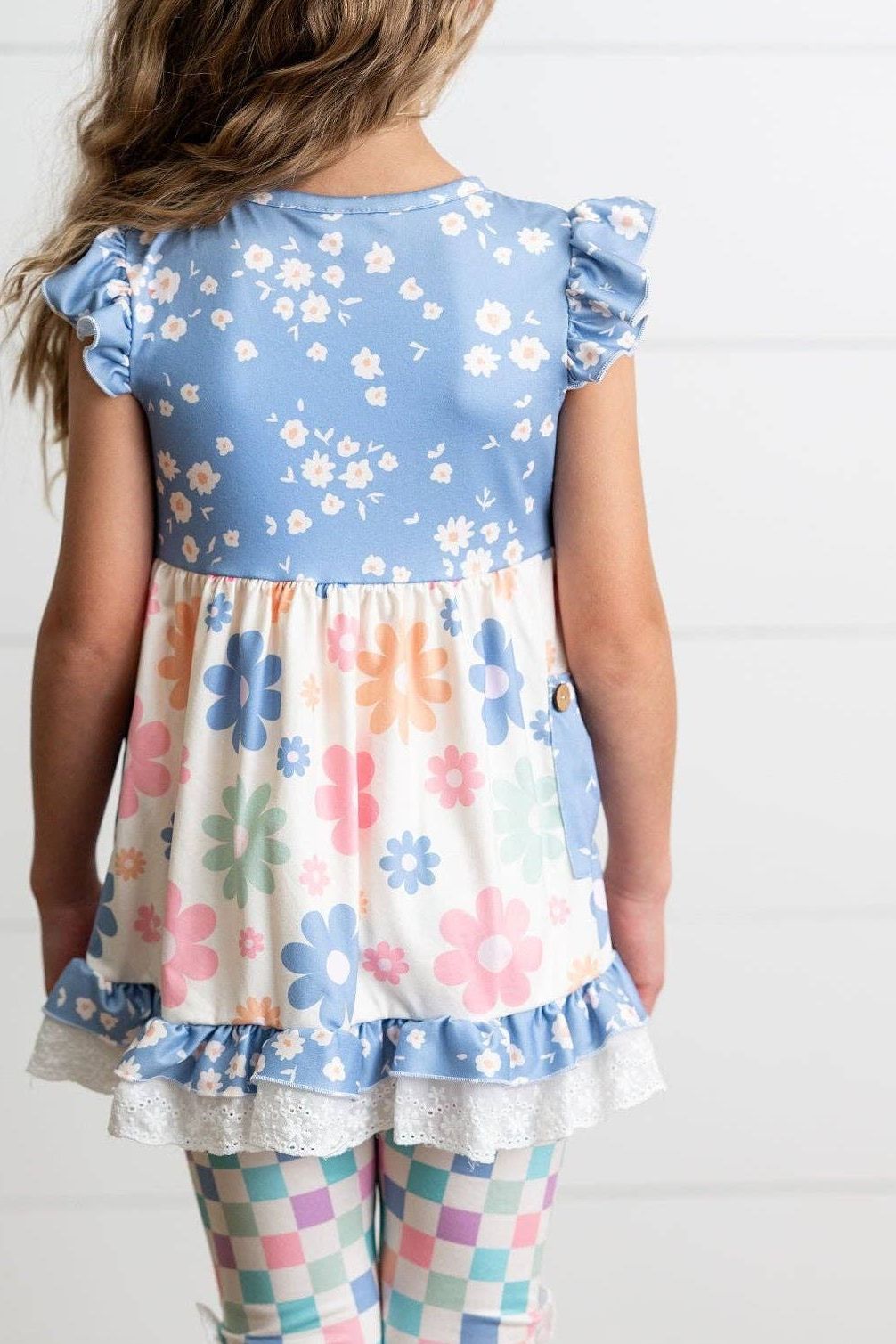 Periwinkle Retro Flower Set