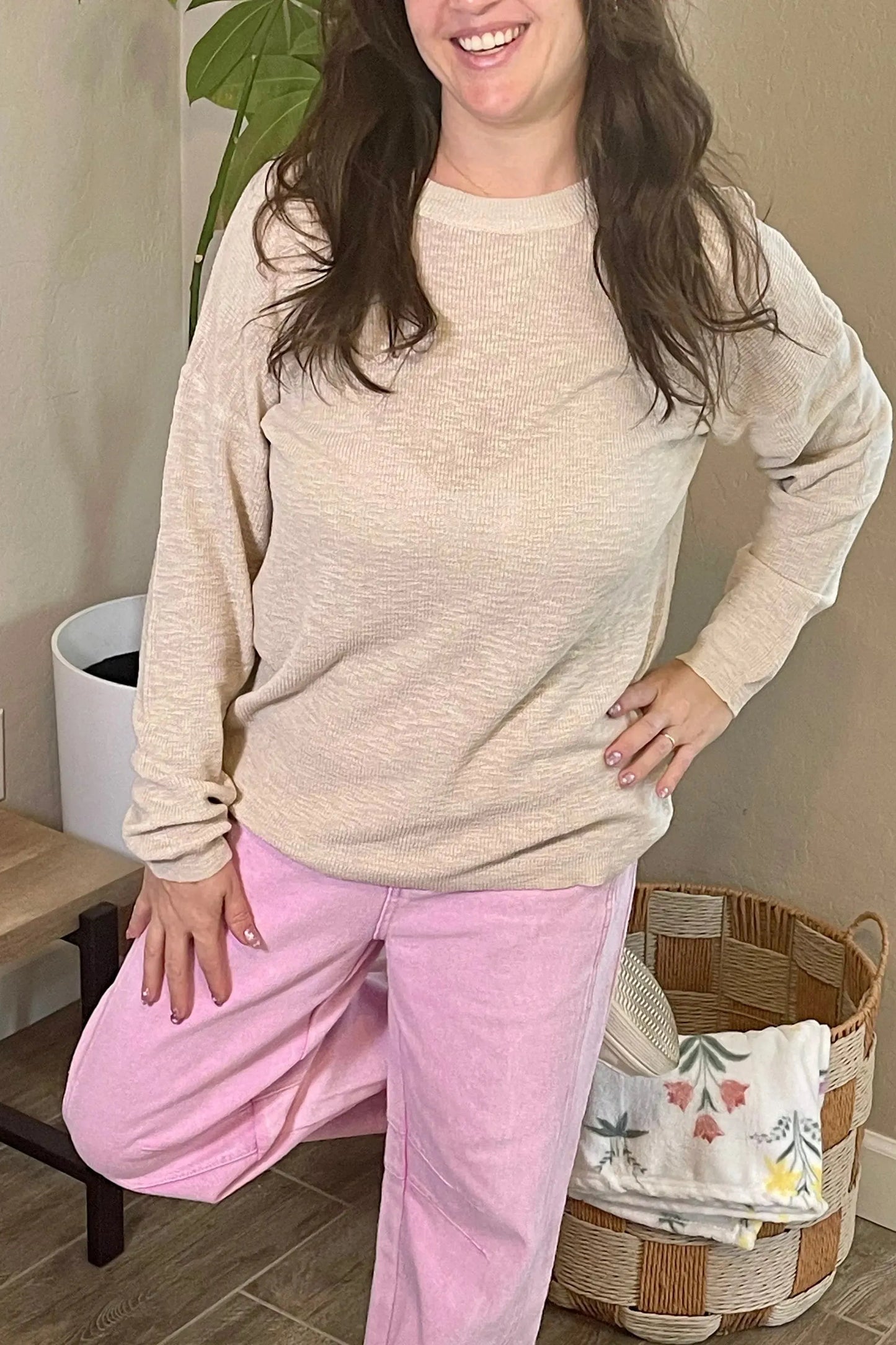 Sandy Light weight sweater in Oatmeal