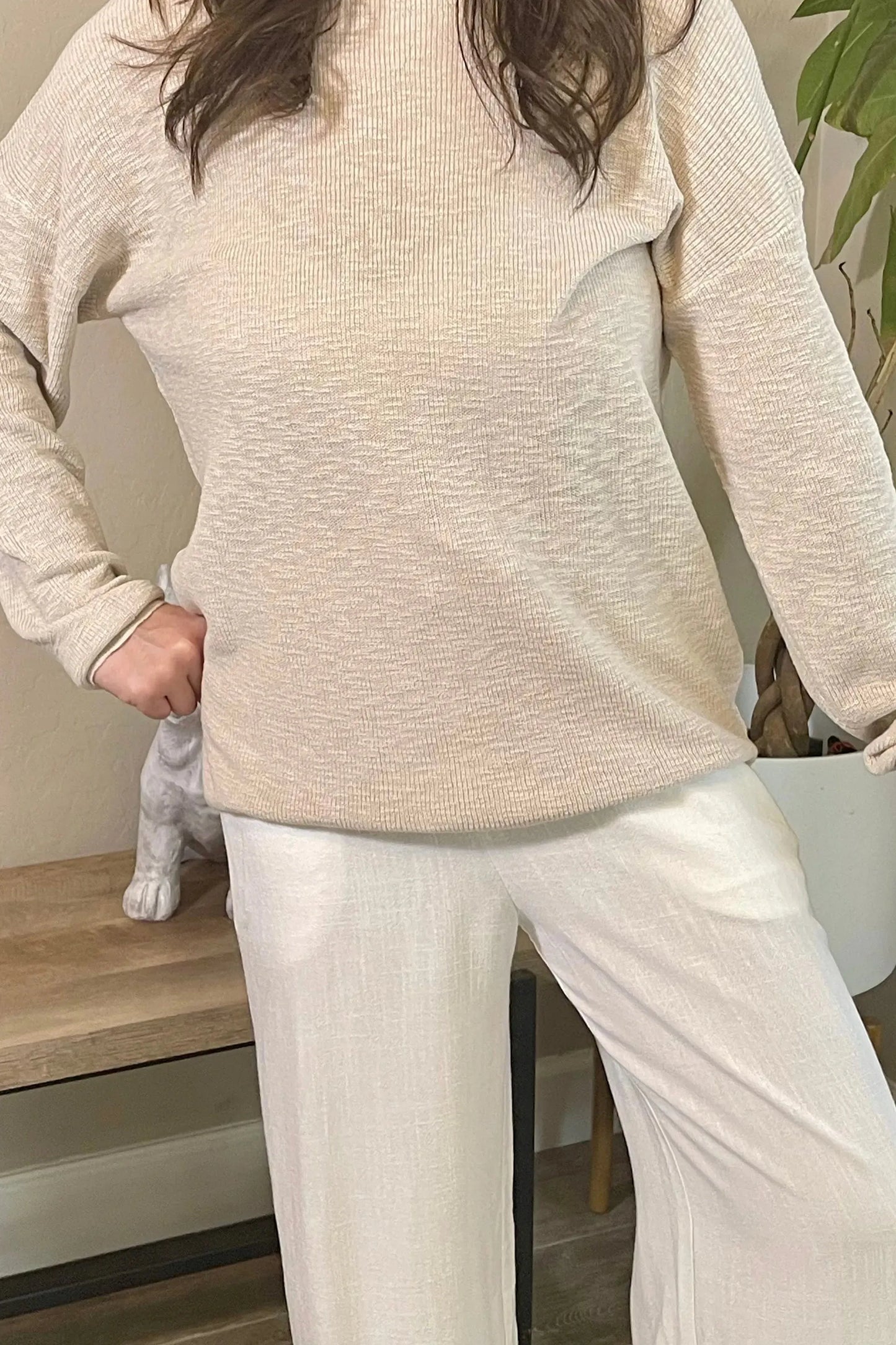 Sandy Light weight sweater in Oatmeal