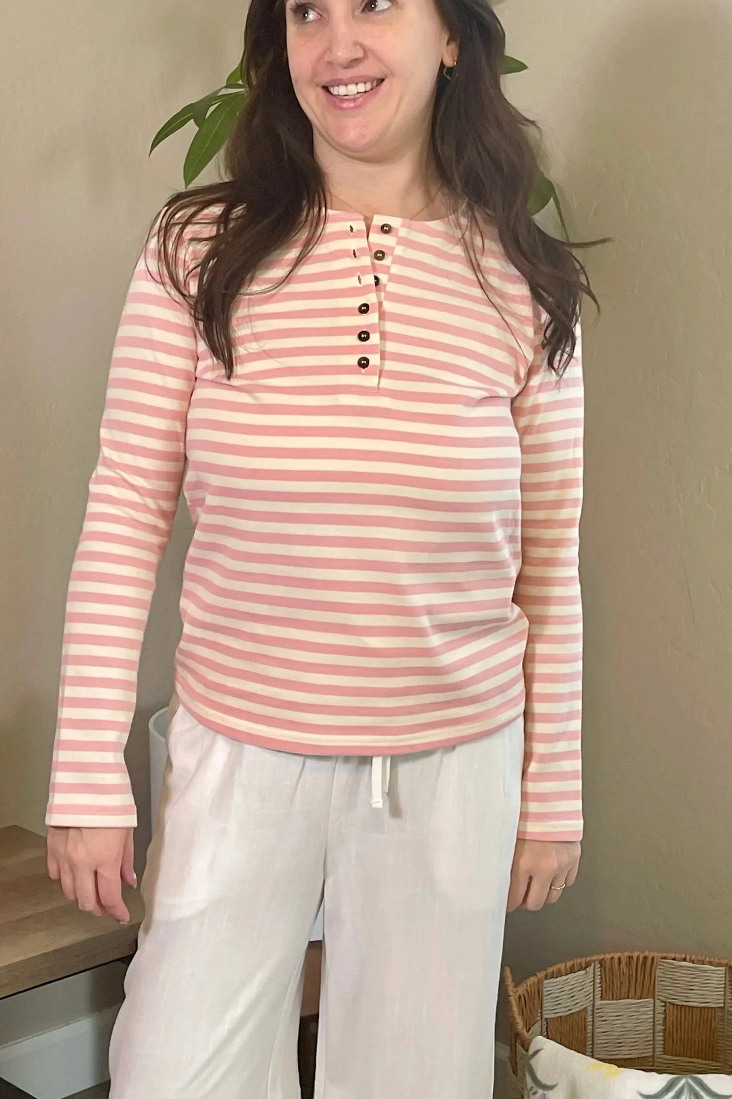 Serene Linen Blend Pants in Off White