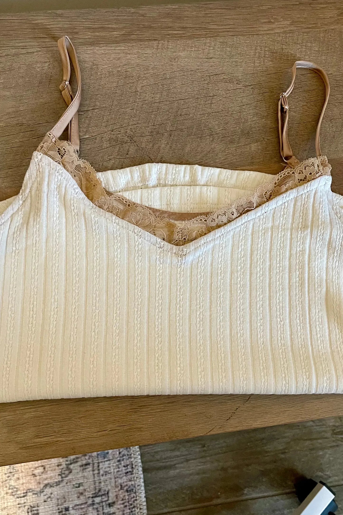 Cuppa Cocoa Knit Tank in Milk