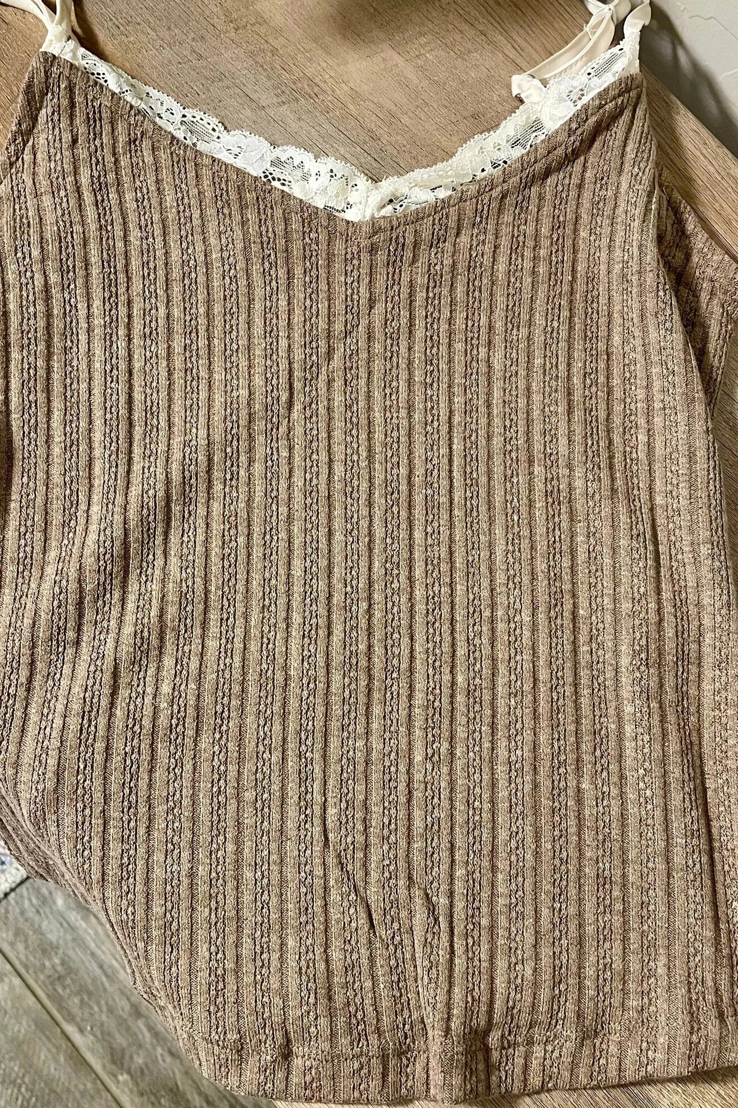 Cuppa Cocoa Knit Tank in Chocolate