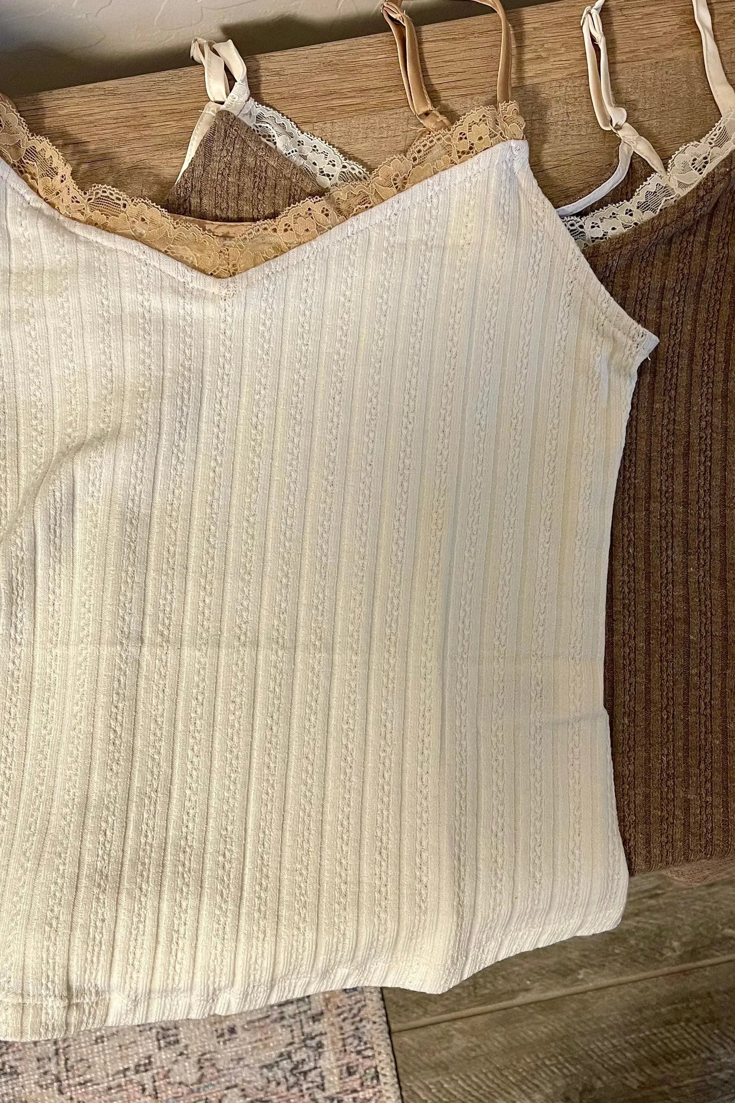 Cuppa Cocoa Knit Tank in Milk