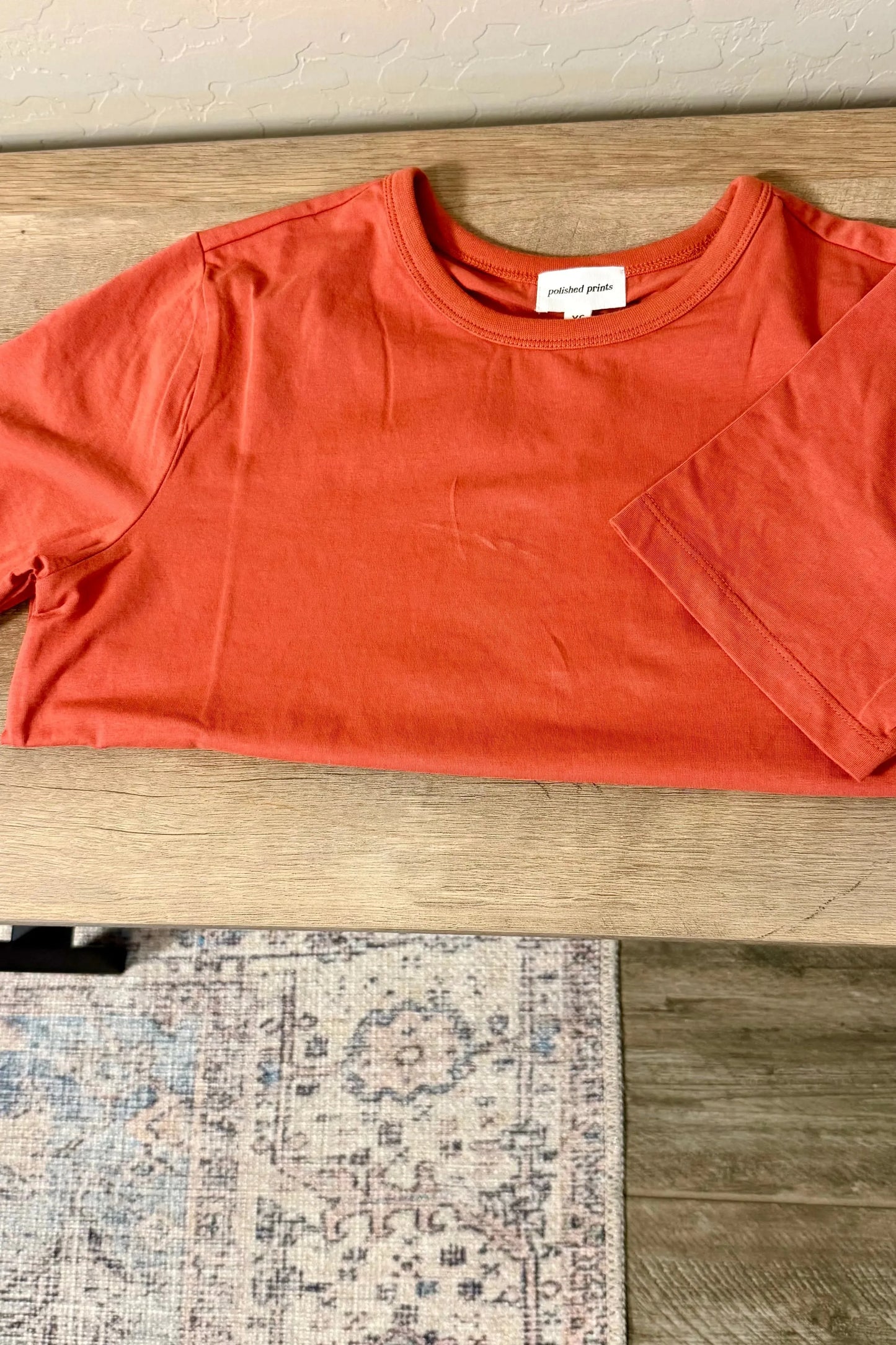 Mom Crop tee in ginger spice