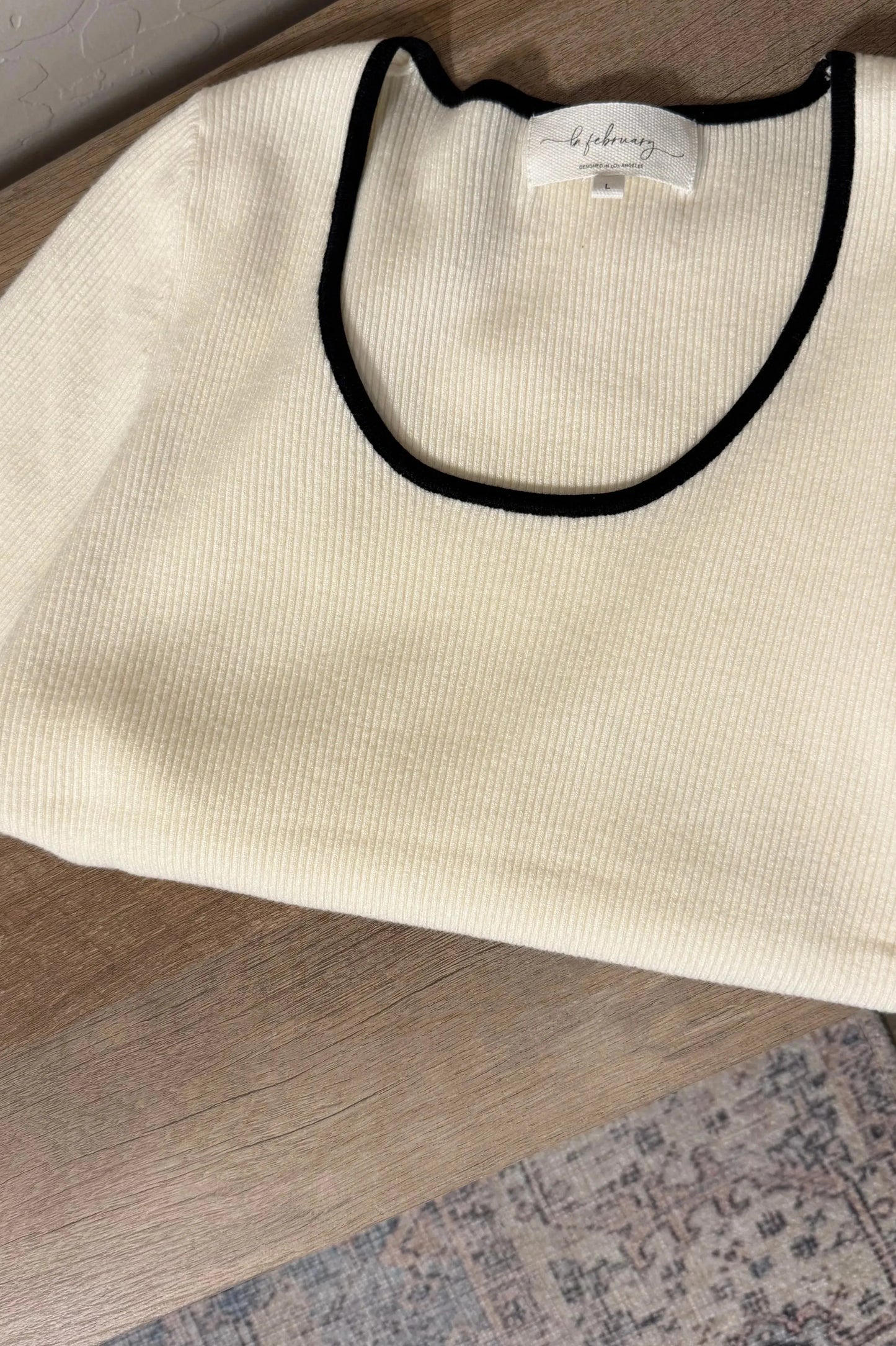 Eva Contrast Ribbed Shirt