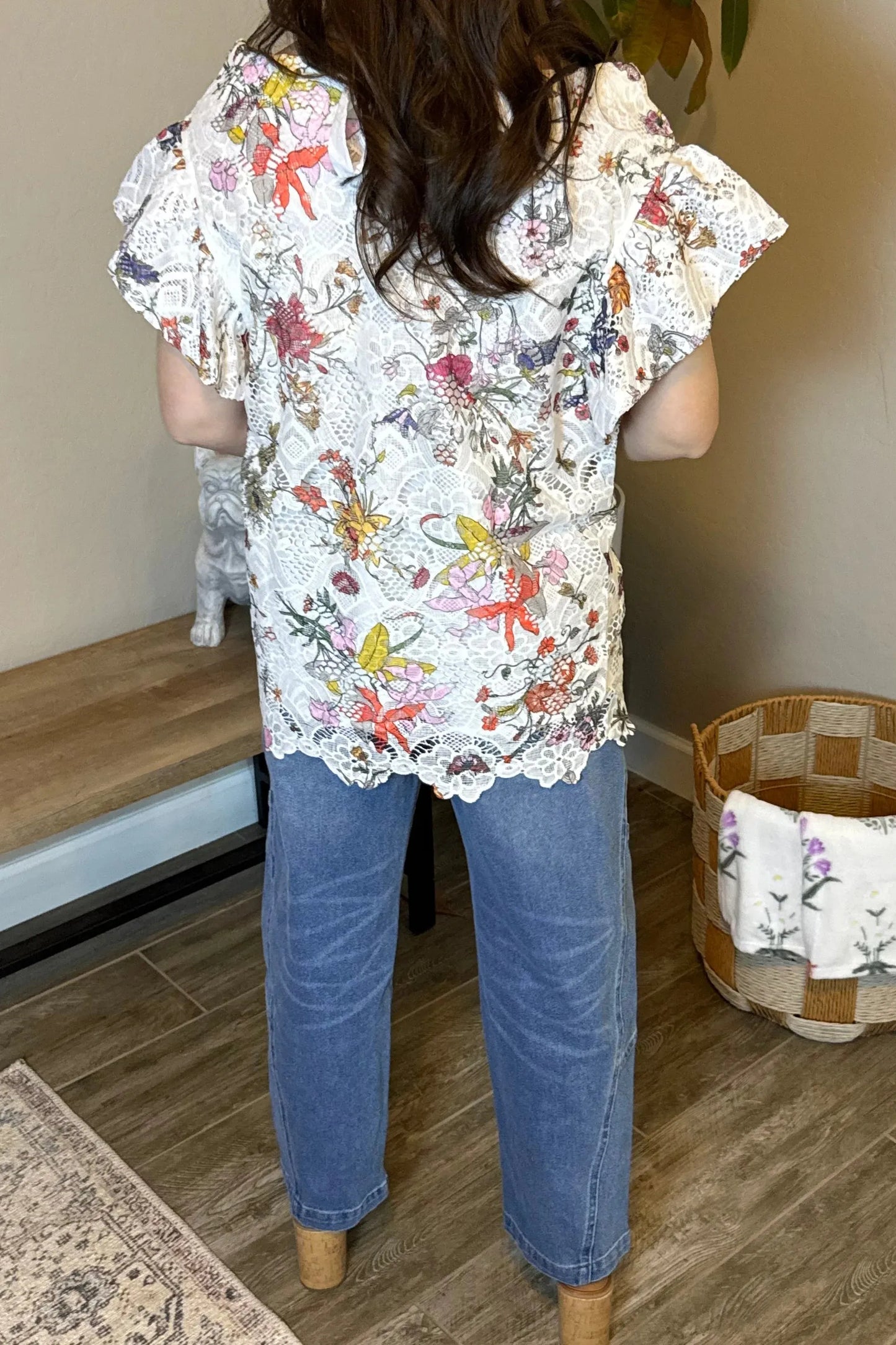 Posh Floral Lace Shirt