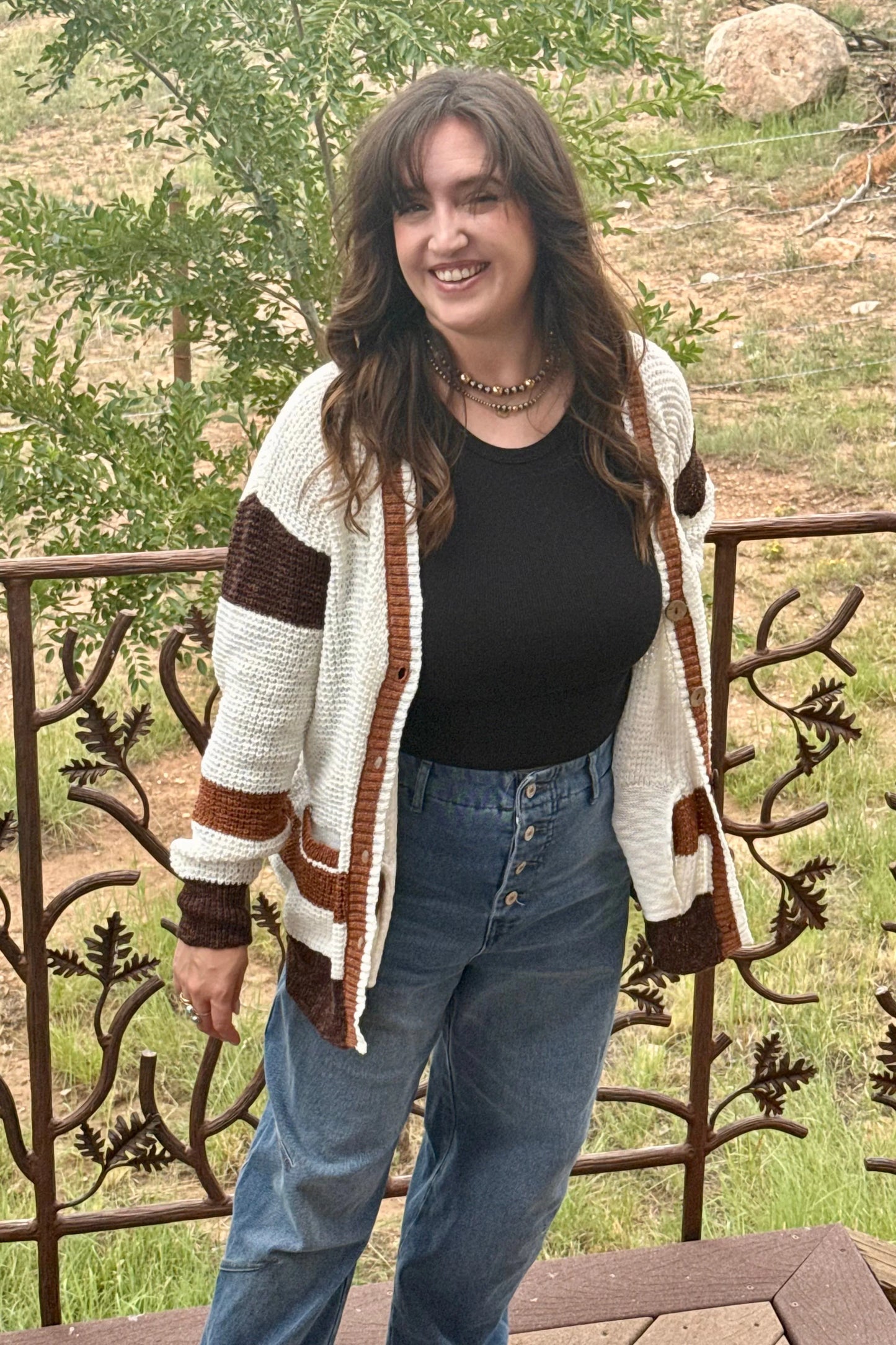Regan Color Block Cardigan