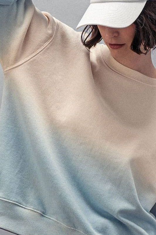 Angela Ombré Dip Sweater |Blue