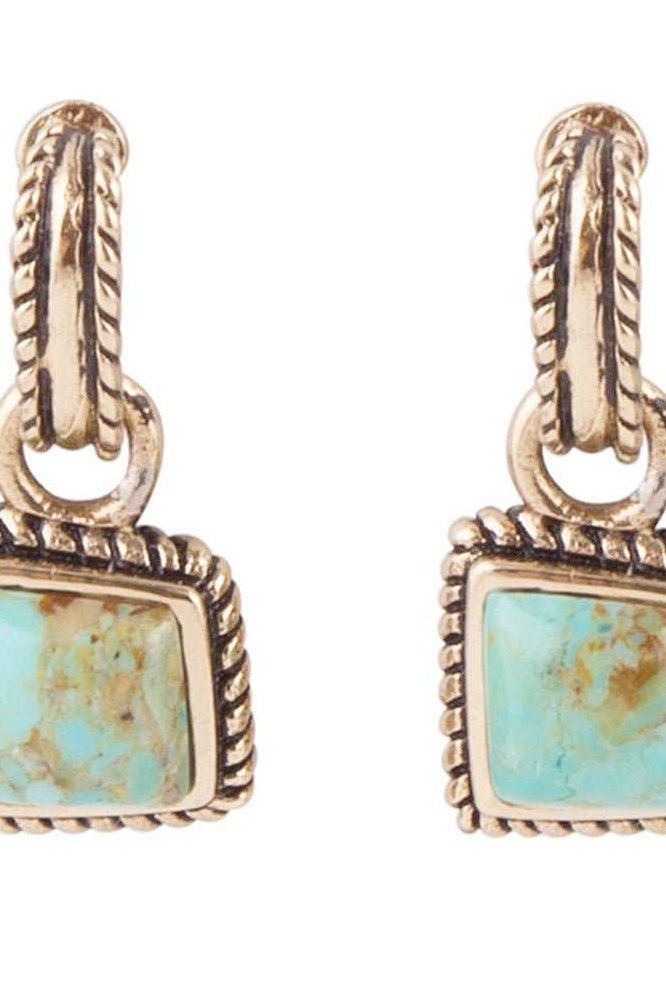Roped Around Turquoise Earrings