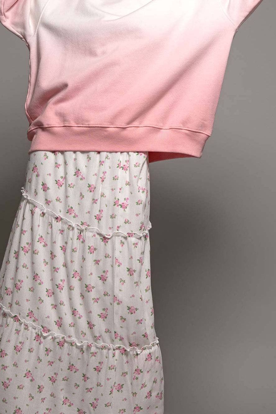 Angela Ombre Dip Sweater | PINK