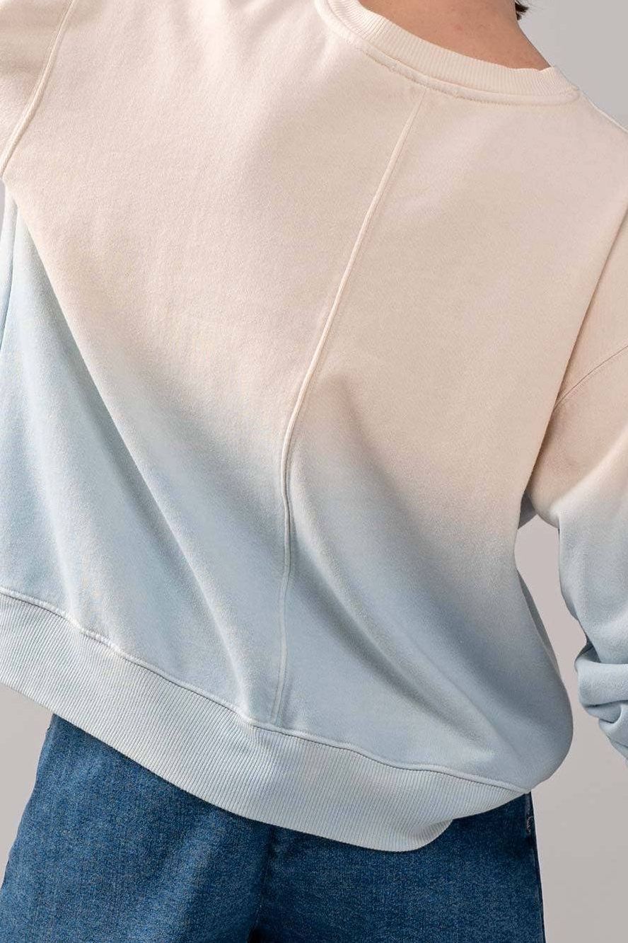 Angela Ombré Dip Sweater |Blue