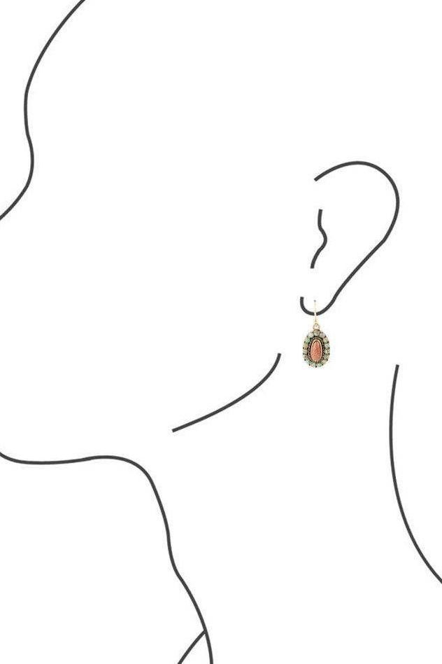 Little Sedona Turquoise and Goldstone Earrings