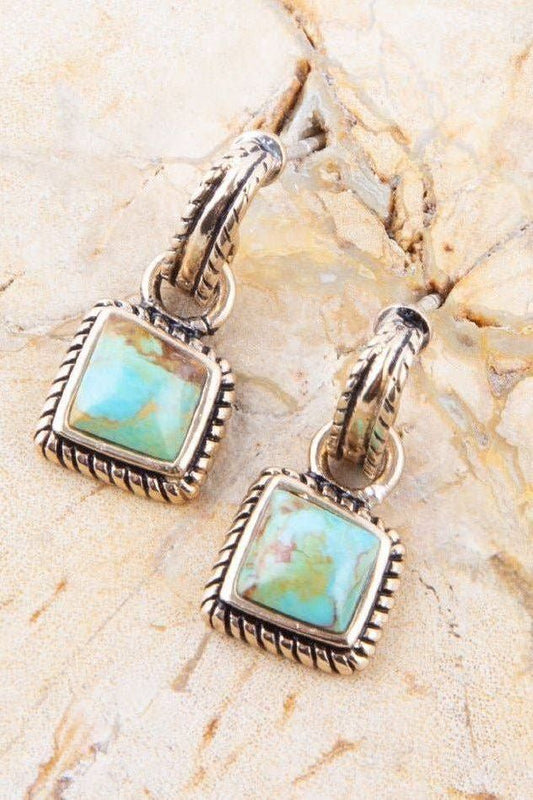 Roped Around Turquoise Earrings