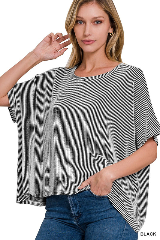 Sacramento Ribbed Top | Black
