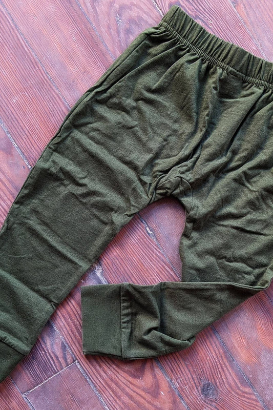 Olive Green Toddler Joggers