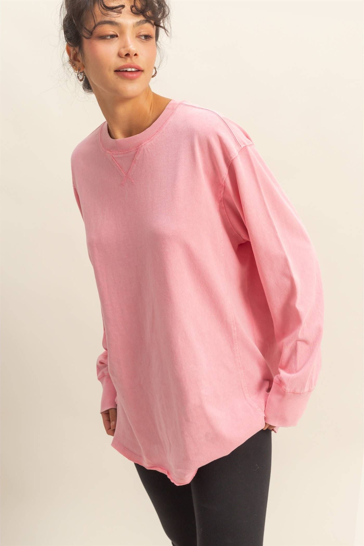 Mineral Washed Long Sleeve T-Shirt