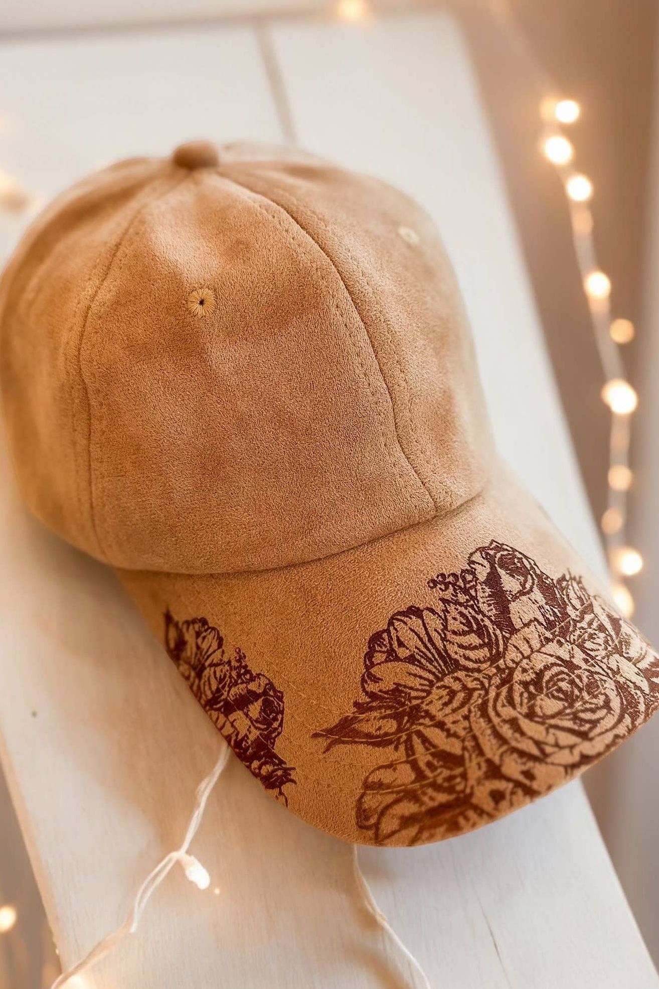 Suede Hat Burnt Rose