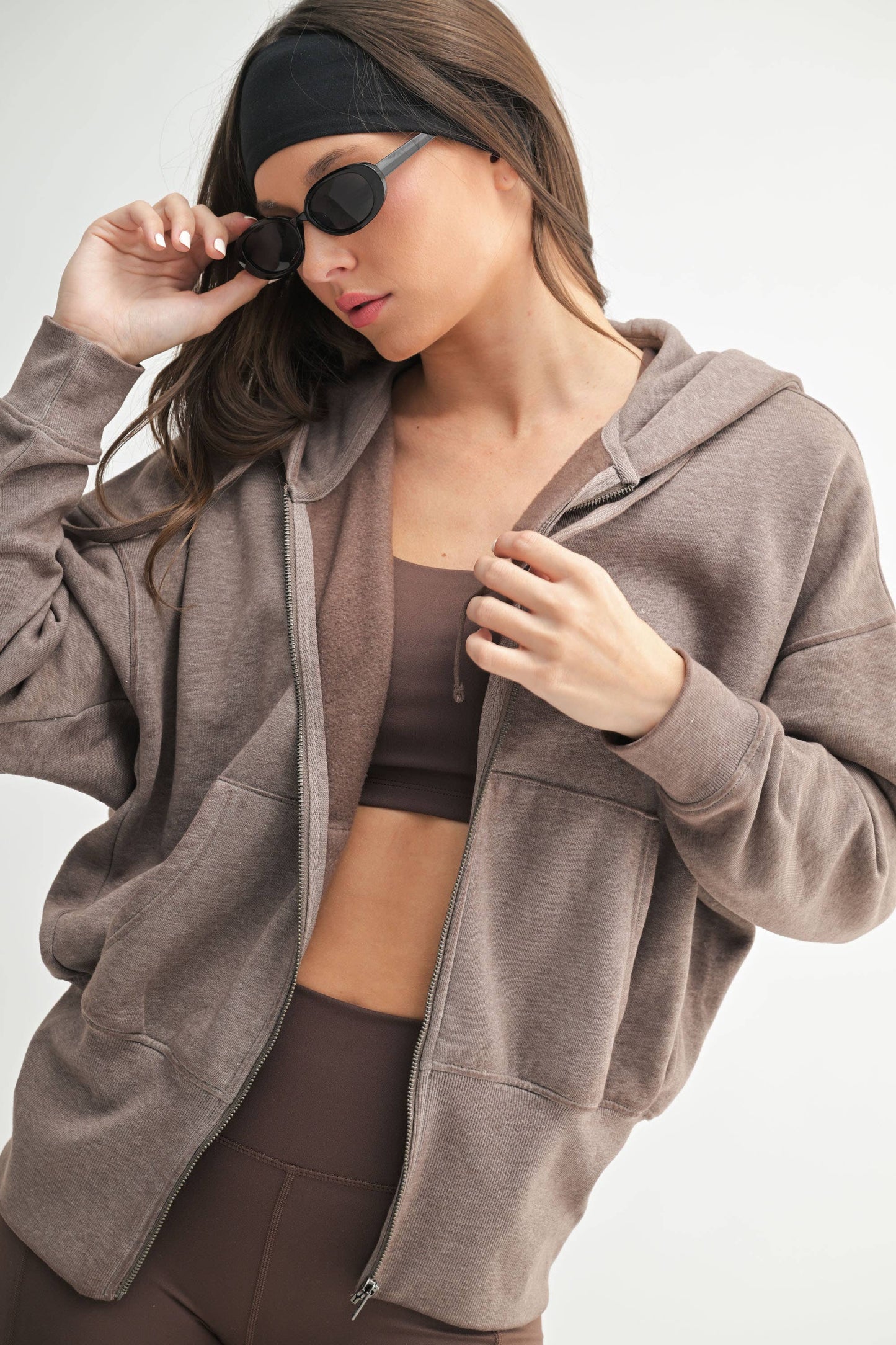 Fleece Hoodie Jacket : Rich Soil