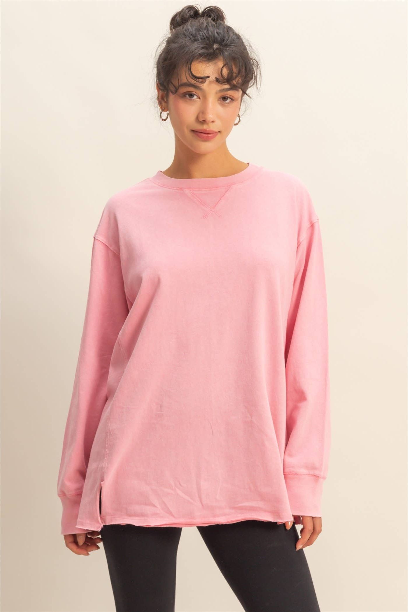Mineral Washed Long Sleeve T-Shirt