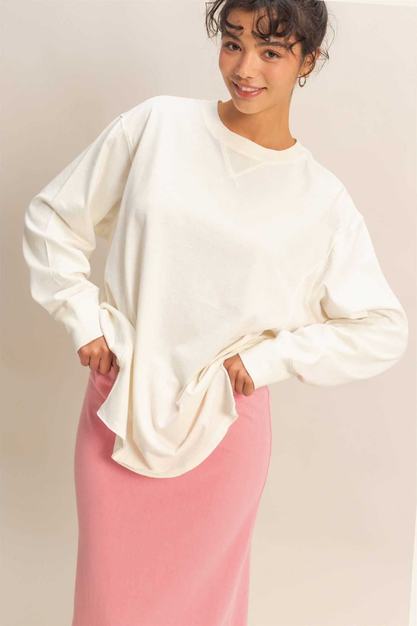 Mineral Washed Long Sleeve T-Shirt
