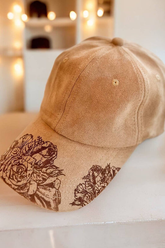 Suede Hat Burnt Rose