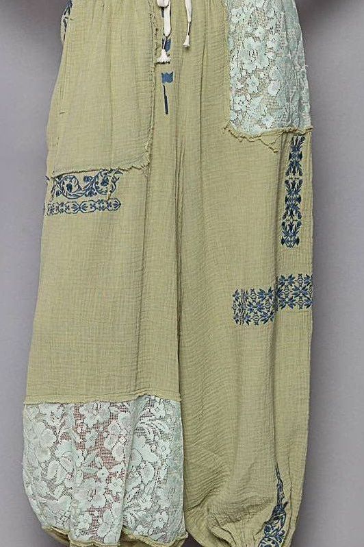 Vintage Lace Joggers | Powder Herb